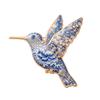 Classic Chinese Ceramic Lapel Pin Chinese-style Jingdezhen Style Jewelry  Football Match