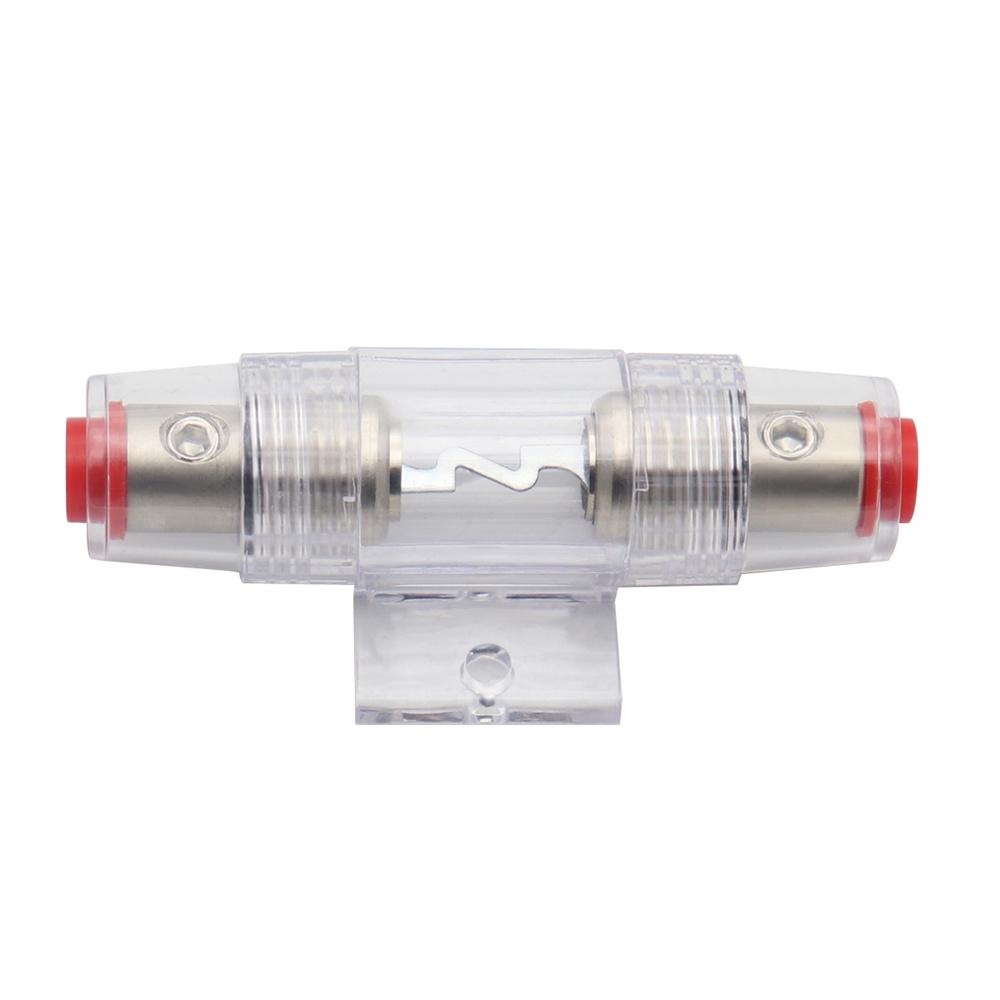 Комплект из 2 держателей предохранителей для автоакустики AGU, провод калибра 4/8 с предохранителями 30 А, 60 А, 80 А, 100 А