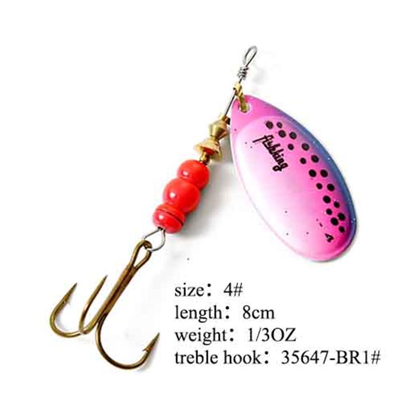 Рыболовная приманка FISH KING Spinner Bait, 1 шт., жесткая приманка для окуня, ложка с тройным крючком, снасти высокого качества
