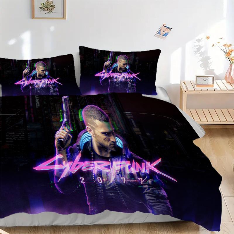 3Pcs Cyberpunk Future Cityscape Bedding Sets For All Sizes New 3D Printed Bed Cover Comforter Duvet Cover Pillowcase Bedroom Decoration
