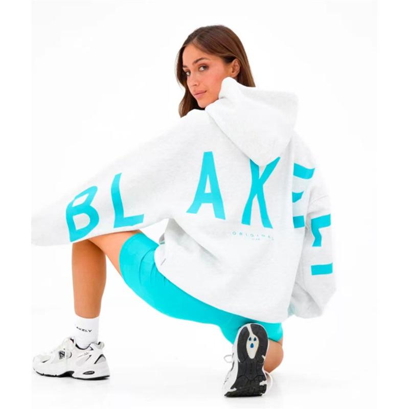 Casual Long Sleeve Women Letter Print Hoodie Loose Pullover Sweatshirt Daily Top