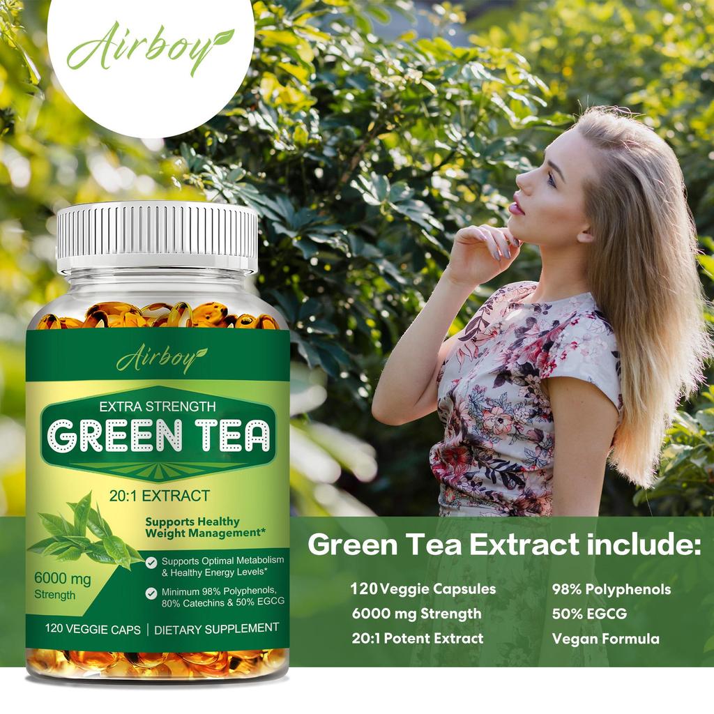 Airboy - Green Tea Extract Capsules - Energy