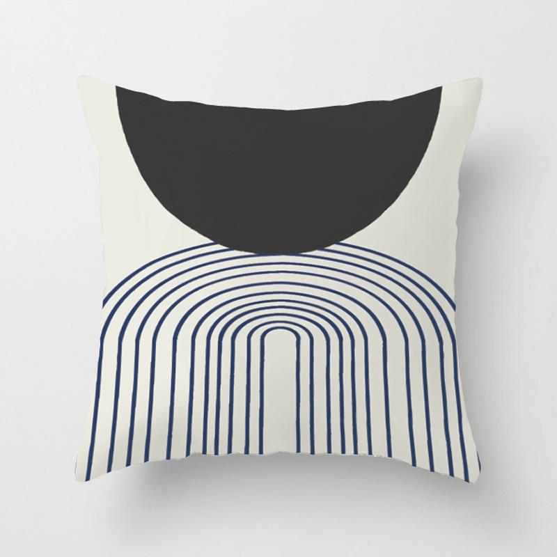 Свежая геометрическая наволочка для украшения общежития, офиса, гостиной, дивана, домашней наволочки