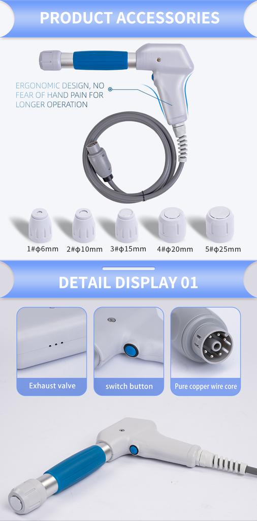 Portable Pneumatic Shockwave Eswt Therapy Equipment Physical Therapy Shockwave Back Pain Relieve Shock Wave