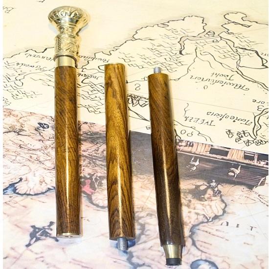 Роскошная деревянная трость с латунной ручкой, трость ручной резьбы для поддержки при ходьбе, функциональный подарок для мужчин, коллекционеров