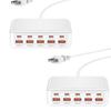 USB-зарядное устройство с 5 портами USB-C и 5 портами USB-A, общая мощность 70 Вт, 10 портов, модель 2025 года, быстрая зарядка, адаптер переменного тока, совместимо со смартфонами и планшетами
