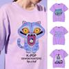 KPop Demon Hunters Print Tshirt Streetwear Cartoon Tiger Women Y2K Tops Hip Hop Tees Men Fashion Crewneck Anime T-shirts
