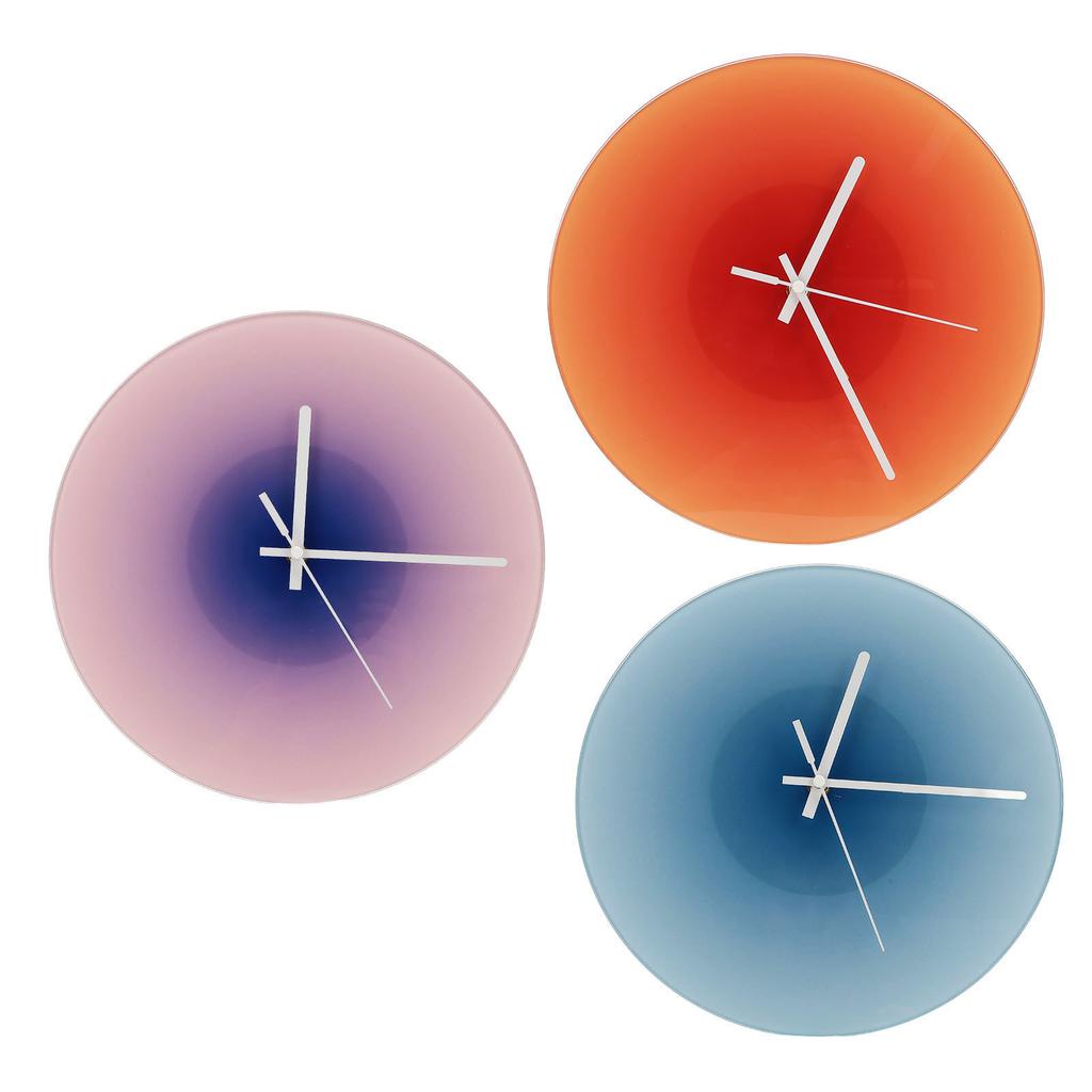 Кварцевые настенные часы 12 дюймов на батарейках Стеклянные Бесшумные Круглые настенные часы для гостиной кухни Cla