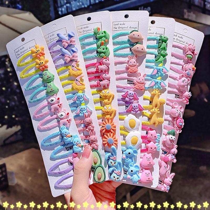 10 шт./компл., заколка для волос с изображением животных и фруктов для маленьких девочек, милые детские заколки для волос, аксессуары для волос для младенцев, подарок