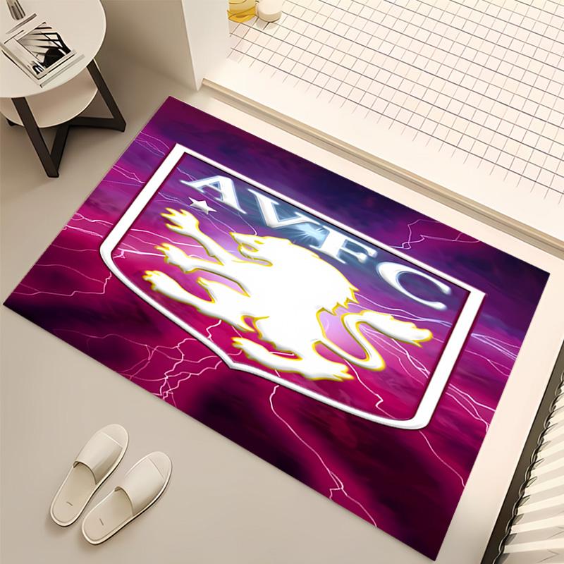 1pc A-Aston Villa FC logo Print Area Rug - Soft, Washable Non-Slip Indoor Mat, Living Room, Home Office Decorative Rug,Office Decorative