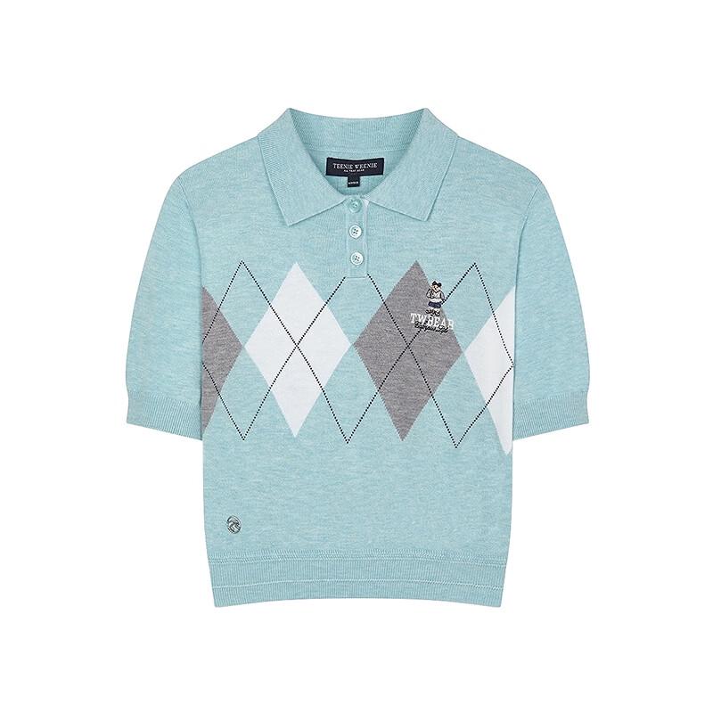 Женский трикотажный свитер с коротким рукавом в студенческом стиле Teenie Weenie