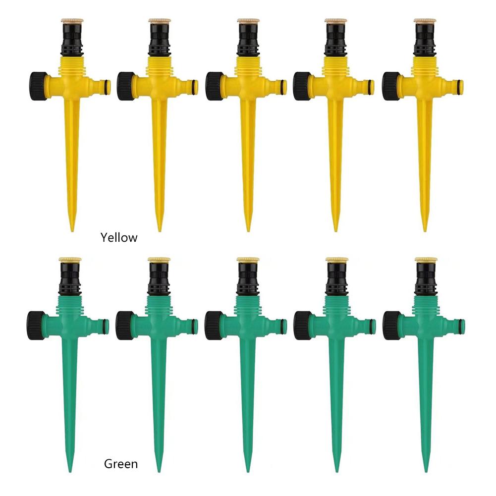 5PCS Auto Irrigation System 360 Degree Rotation Irrigation Watering Sprinkler Corrosion Resistant Easy Install for Garden Lawn