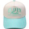 HEAVEN Made Truck Driver Hat Alphabet Embroidery Vintage Leopard Print Color Matching Baseball Cap Men's and Women's Casual