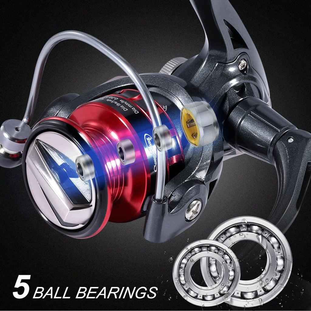 SOUGAYILANG Спиннинговая рыболовная катушка, передаточное число 5,2:1, 5BB, легкая, ультрагладкая, катушка для морской рыбалки, Макс. драге, 3 кг