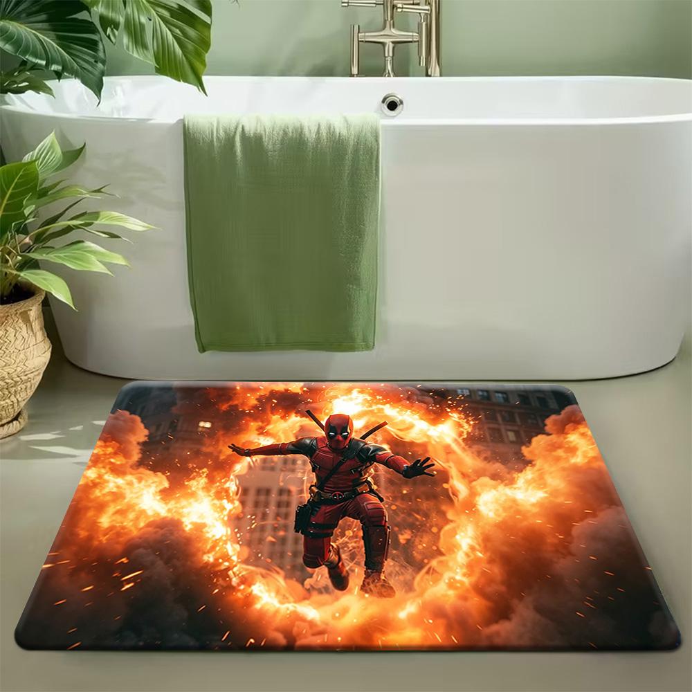 A Licensed Marvel Character Printed Mat, a Large Cartoon Anime Printed Doormat Suitable for Living Rooms, Bedrooms, Outdoor Ba