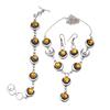 Citrine Quartz Gemstone Handmade Ethnic Jewelry Necklace Set 18-20''