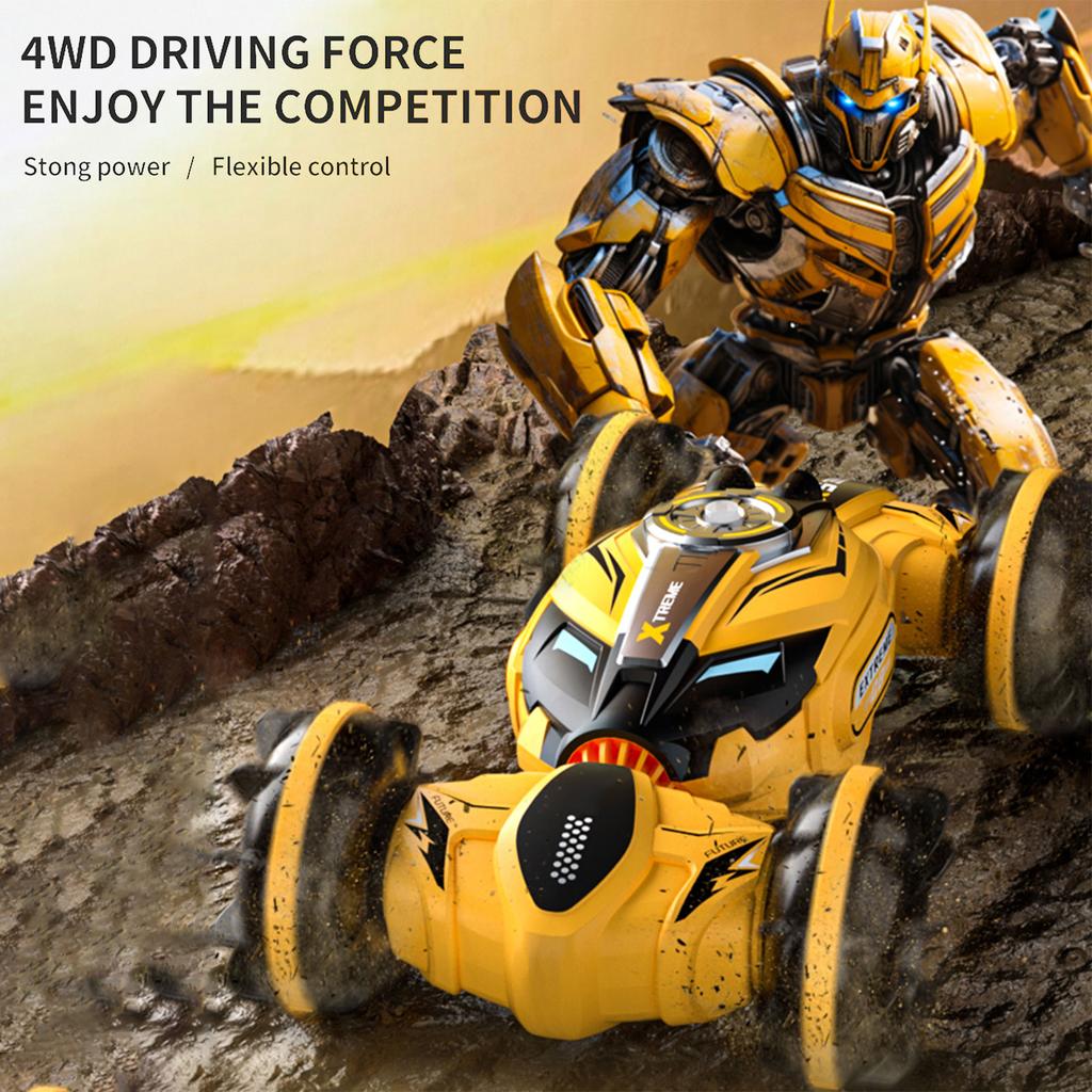 Remote Control Stunt Car 2.4GHz Transforming Amphibious Remote Control Car Dual Mode Remote Control