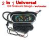 2 в 1 ЖК-цифровой дисплей на приборной панели 12/24 В Автомобильный датчик давления масла + Вольтметр