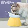 Raised Pet Bowl Tilted Raised Cat Bowl Non-slip Anti Vomit Cat Bowls Cat Shape Pet Food Feeder for Cats Dogs