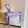 Japanese College Style Large Clear Jelly Bag With Zipper For Casual Travel