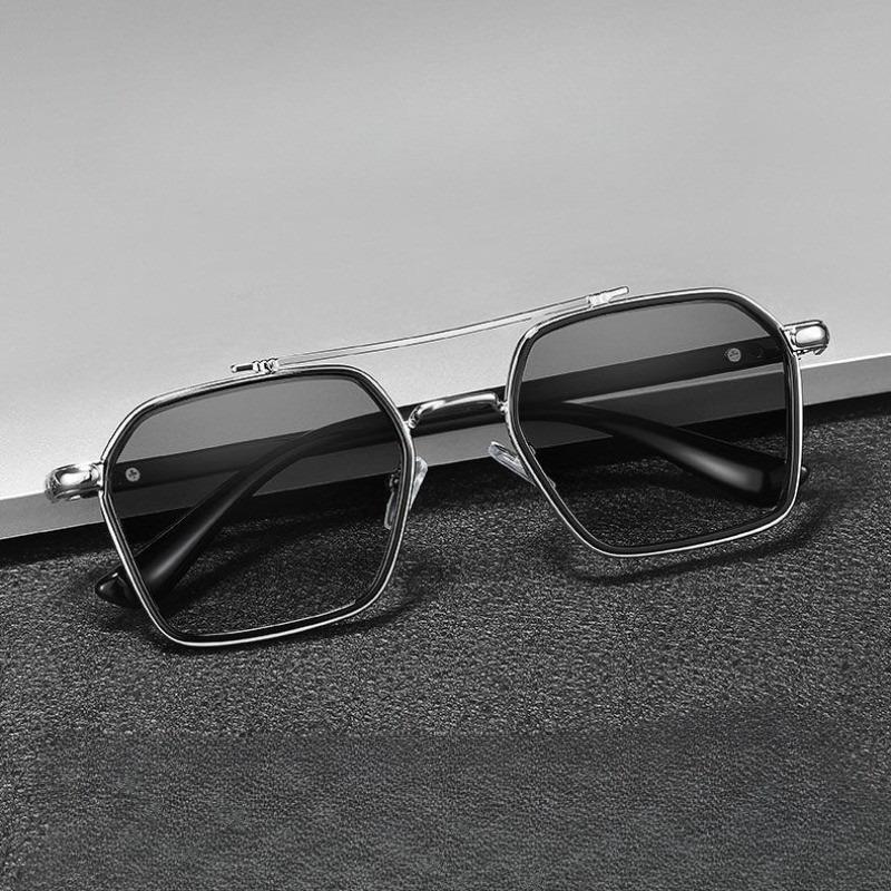 Хромированные поляризационные солнцезащитные очки UV400 Авиатор, линзы с изменяемым цветом, мужские очки для вождения с антибликовым покрытием, солнцезащитные очки для мужчин