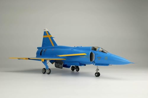 Platz/Italeri Масштаб 1/48 Шведский JA37 Jaktviggen "Blue Peter", Расцветка к 75-летию ВВС Швеции, Пластиковая модель TPA-59 с металлическим трубкой Пито