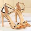 Fashion Women Classic Gladiators Fetish 8cm  High Heels Sandals Lady Champagne Low Mid Heels Sandles Stripper Platform Summer Shoes