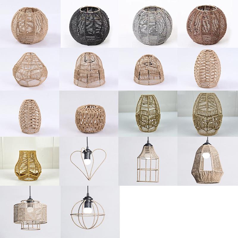 Подвесной абажур ручной работы плетеный абажур люстра крышка для ресторана бумажная веревка из ротанга