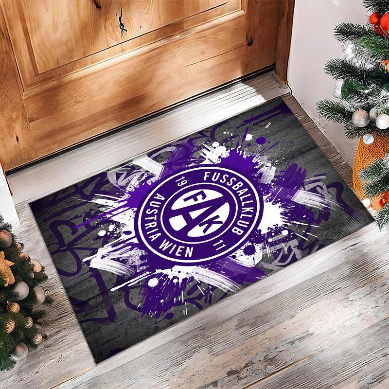 Austria Wien FC Soccer Football Pattern Soft Area Rug Non Slip Indoor Floor Carpet Sports Decor Mat for Bedroom