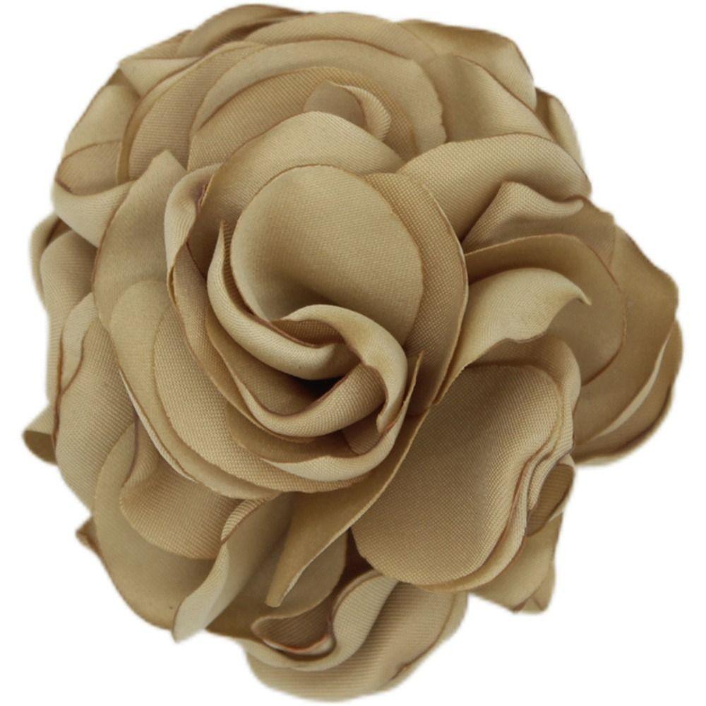 Vintage Floral Brooch Fashion Dress Suit Corsage 2024 Fabric Big Rose Flower Brooch
