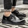 Large Size Big Head Shoes Men's Black Leather Shoes British Style Martin Shoes Business Casual Leather Shoes Locomotive Tooling Shoes