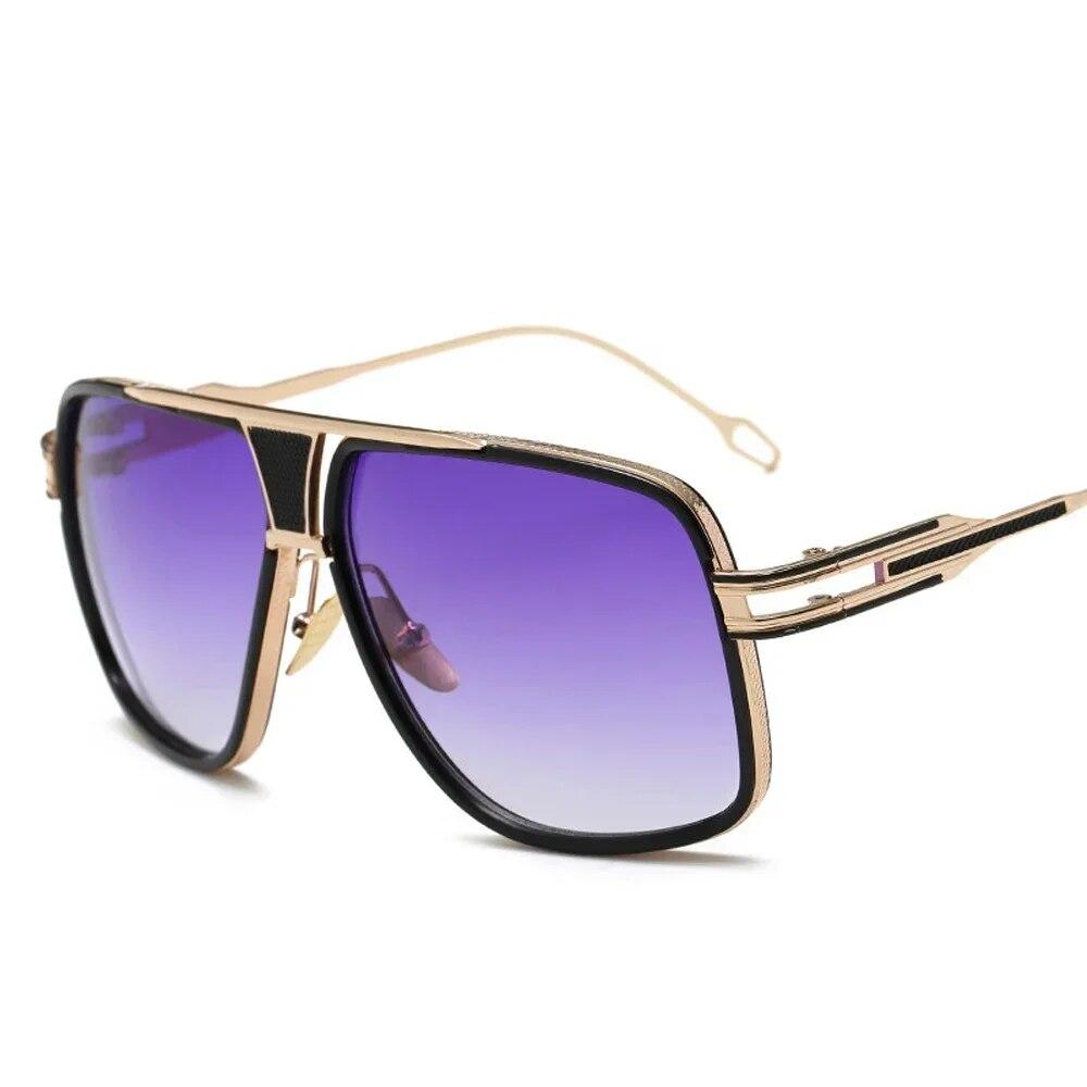 Luxury Women Sunglasses with Mirrored Lenses for Women Retro Vintage Square Designer Shades