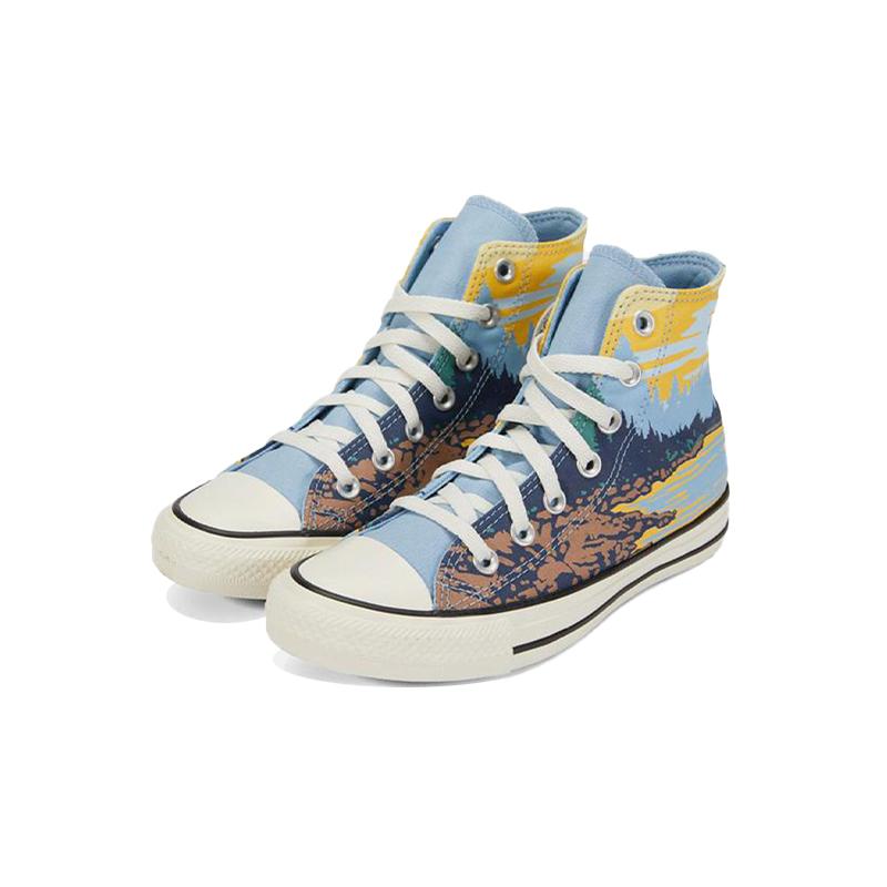 Converse Chuck Taylor All Star Холщовые Нескользящие Амортизирующие Высокие Кеды Унисекс Петрель Блю