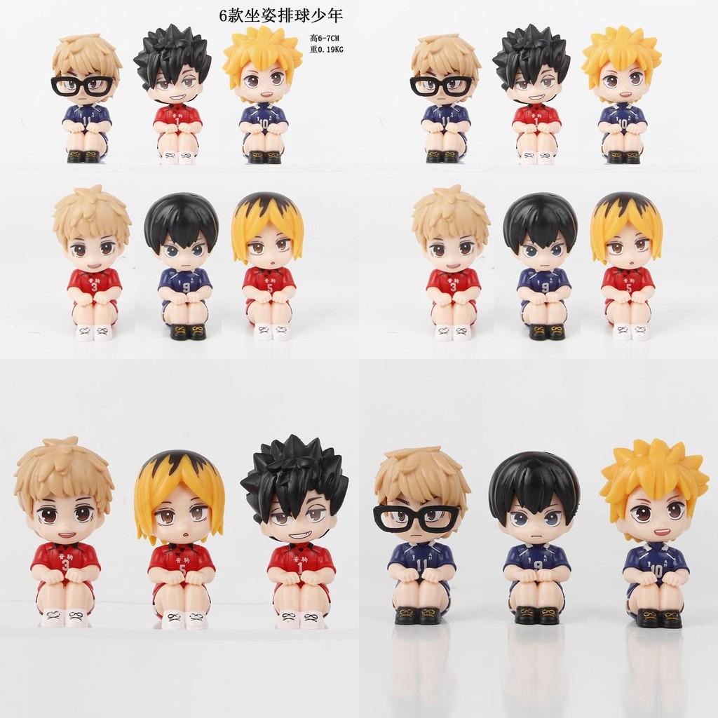 Очаровательная Q-версия сидящей фигурки Хинаты Шоё, ПВХ кукла волейболиста для коллекционеров