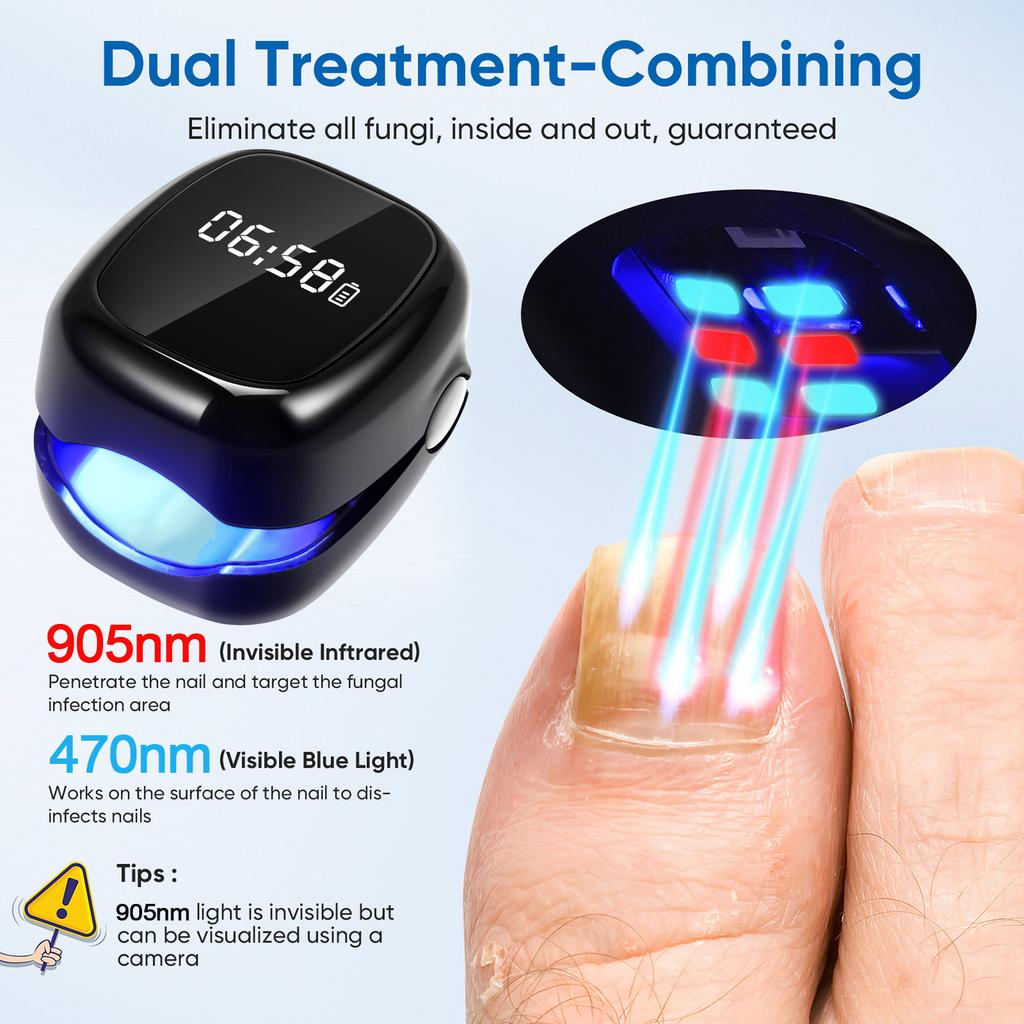 White/Black Fungal Nail Laser Device Repair Nails Fungus Onychomycosis Nail Fungus Cleaning Laser Device Foot Nail Care Tools