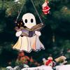 Ghost Sun Catcher Acrylic 2D Flat Halloween Tree Ornaments Cute Ghost Suncatcher for Window Decor Indoor Outdoor Holiday Crafts