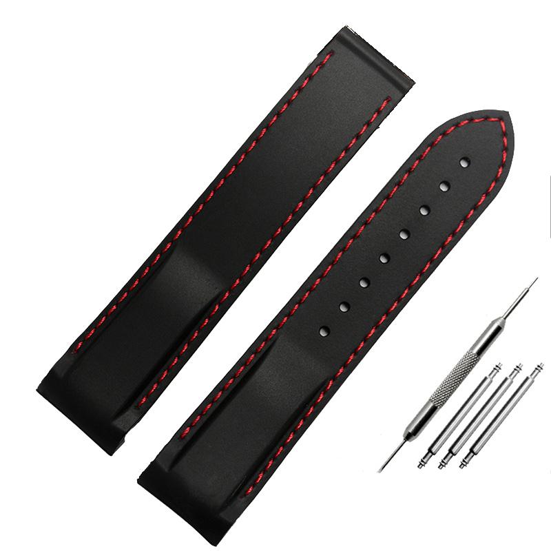 Классический ремешок для часов с резиновым силиконовым интерфейсом Arc 20 мм 22 мм подходит для часов Omega Seamaster GMT Diver 300 Speedmaster Seiko Hamilton