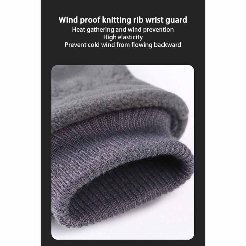 Мужские зимние перчатки на флисовой подкладке, водонепроницаемые, нескользящие, теплые, с сенсорным экраном для занятий спортом на открытом воздухе