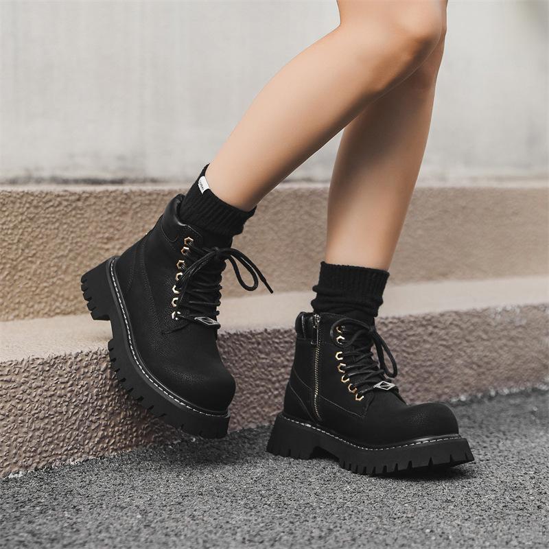 Ботинки Martin мужские на толстой подошве, зимние, бархатные, высокие, британского стиля, короткие, локомотивные, инструментальные 66621-P