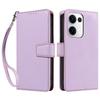 For Oppo Reno13 5G (Global) Case RFID Blocking Leather Wallet Flip Phone Cover with Wrist Strap