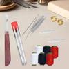 37PCS Large Eye Steel Sewing Needles Kit Stainless Steel Manual Sewing Tool Kit  DIY Lovers