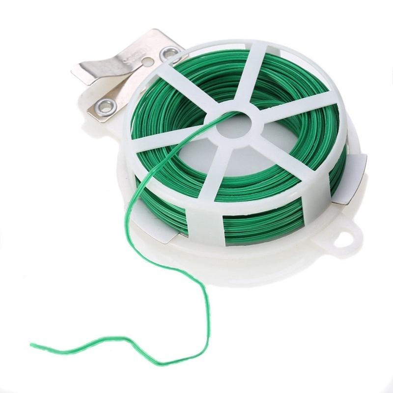 New Roll Wire Twist Ties Green Garden Cable Gardening Climbers Slicer Reusable Cable for Home