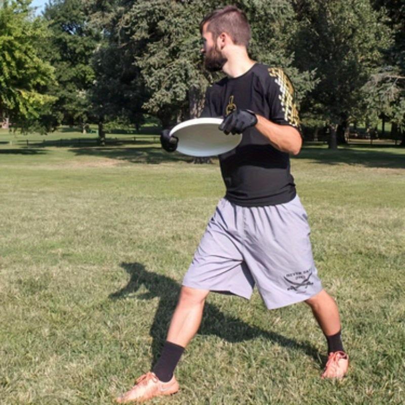 Профессиональный соревновательный летающий диск - Прочная вращающаяся конструкция, Белый с синим и красным логотипом, Идеален для занятий спортом на открытом воздухе, Спортивный диск