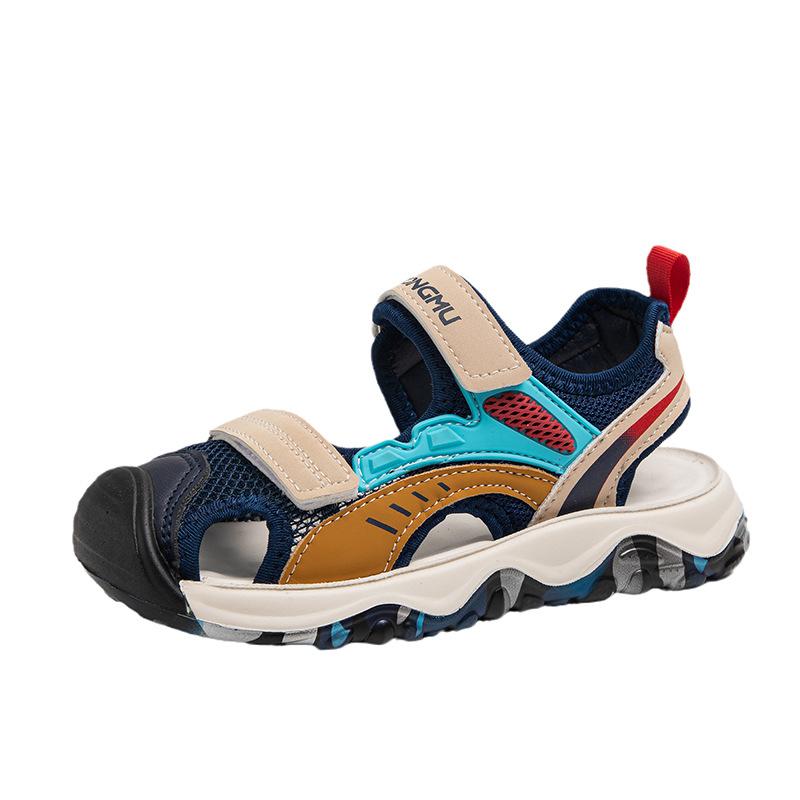 Детские легкие сандалии летние мальчики сумка голова крутые тапочки девочки полые пляжная обувь