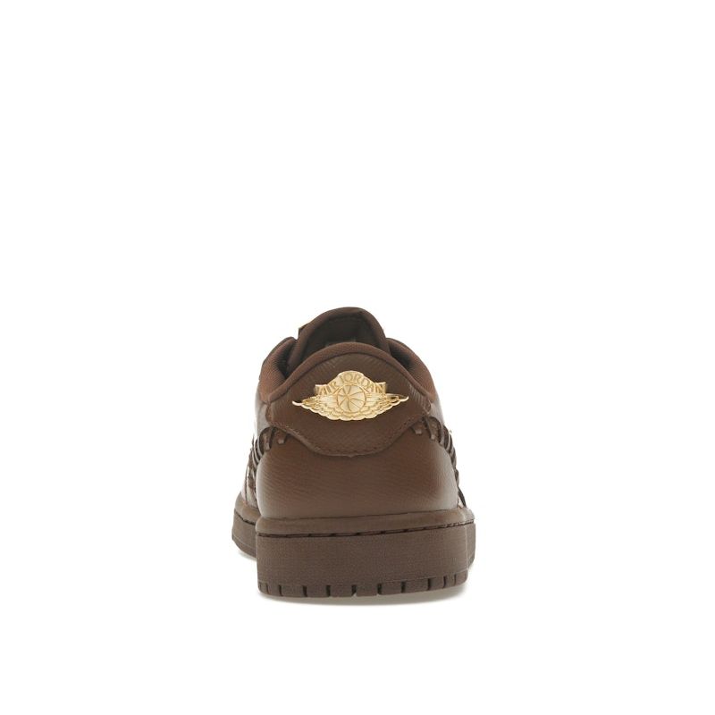 Air Jordan 1 Low Метод изготовления WMNS Cacao Wow Премиальная кожа Повседневные кроссовки FN5032-201