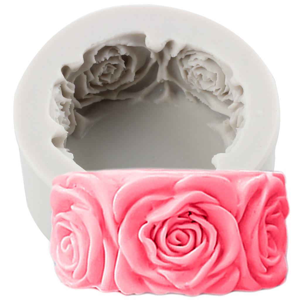 Силиконовая форма с цветком розы, свадебная помадка, инструменты для украшения торта, топпер для кексов, сделай сам, формы для конфет, шоколада и мастики