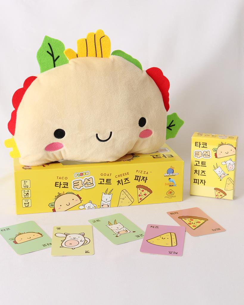 Настольная игра "Тако Кот Коза Сыр Пицца" и Плюшевая Подушка "Тако Кот"
