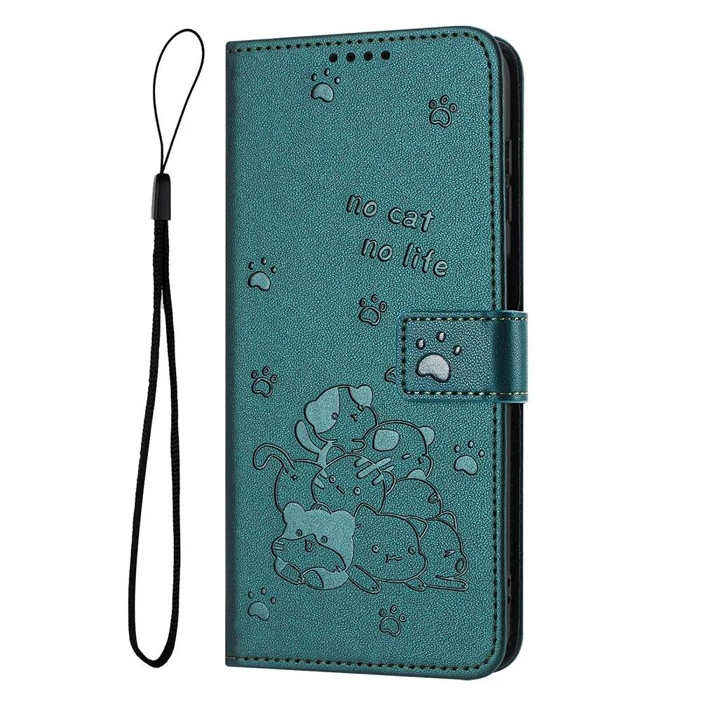 Curte Кожаный кошелек-чехол для Xiaomi 13T Poco C61 C55 X5 F5 Redmi Note 12 11 Pro Plus 10 10S 10T 11S 10C Turbo 3 K70E