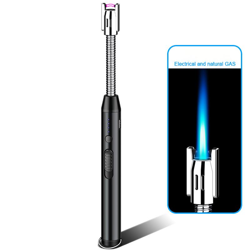 Импульсно-дуговая плазменная и реактивная горелка двойного назначения с возможностью свободного вращения и регулируемым размером пламени, надувная газовая зажигалка