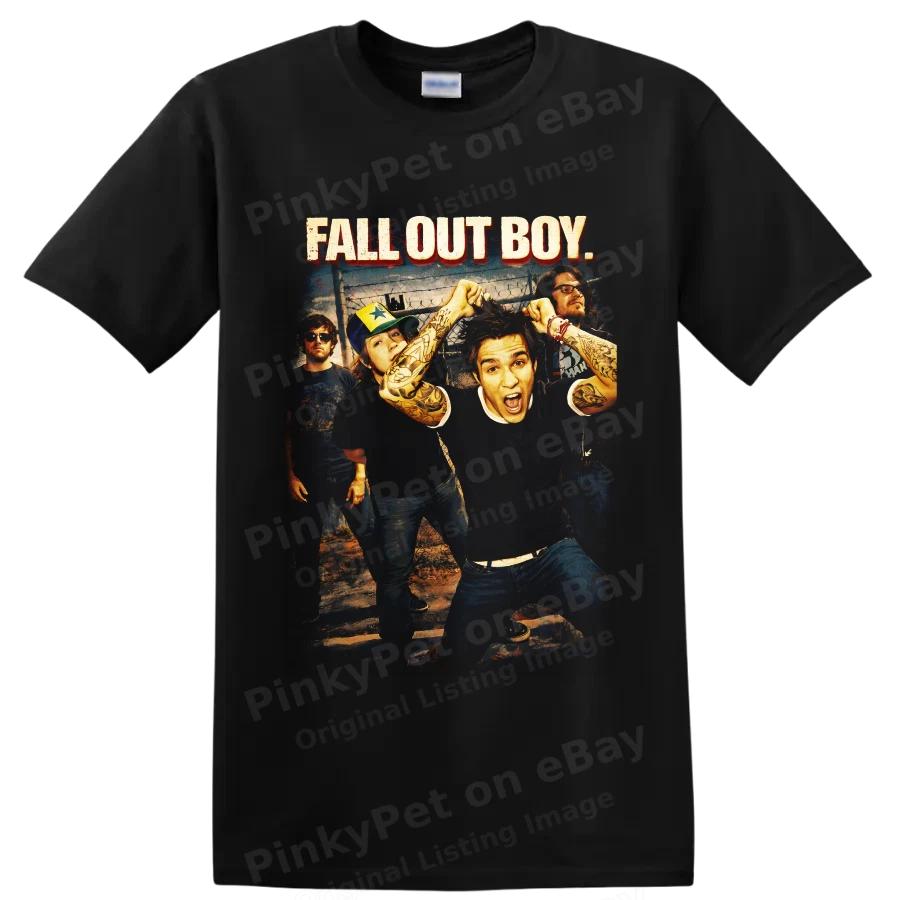Fall Out Boys Band T Shirt Tattooed Musicians Punk Rock Graphic Concert Tee Art